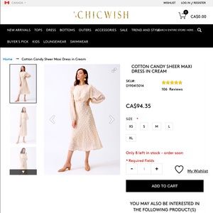 Chicwish dotted cream dress